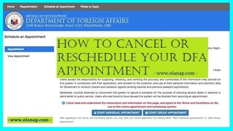 how to cancel my previous appointment in dfa|How to Cancel or Reschedule Passport Appointment .
